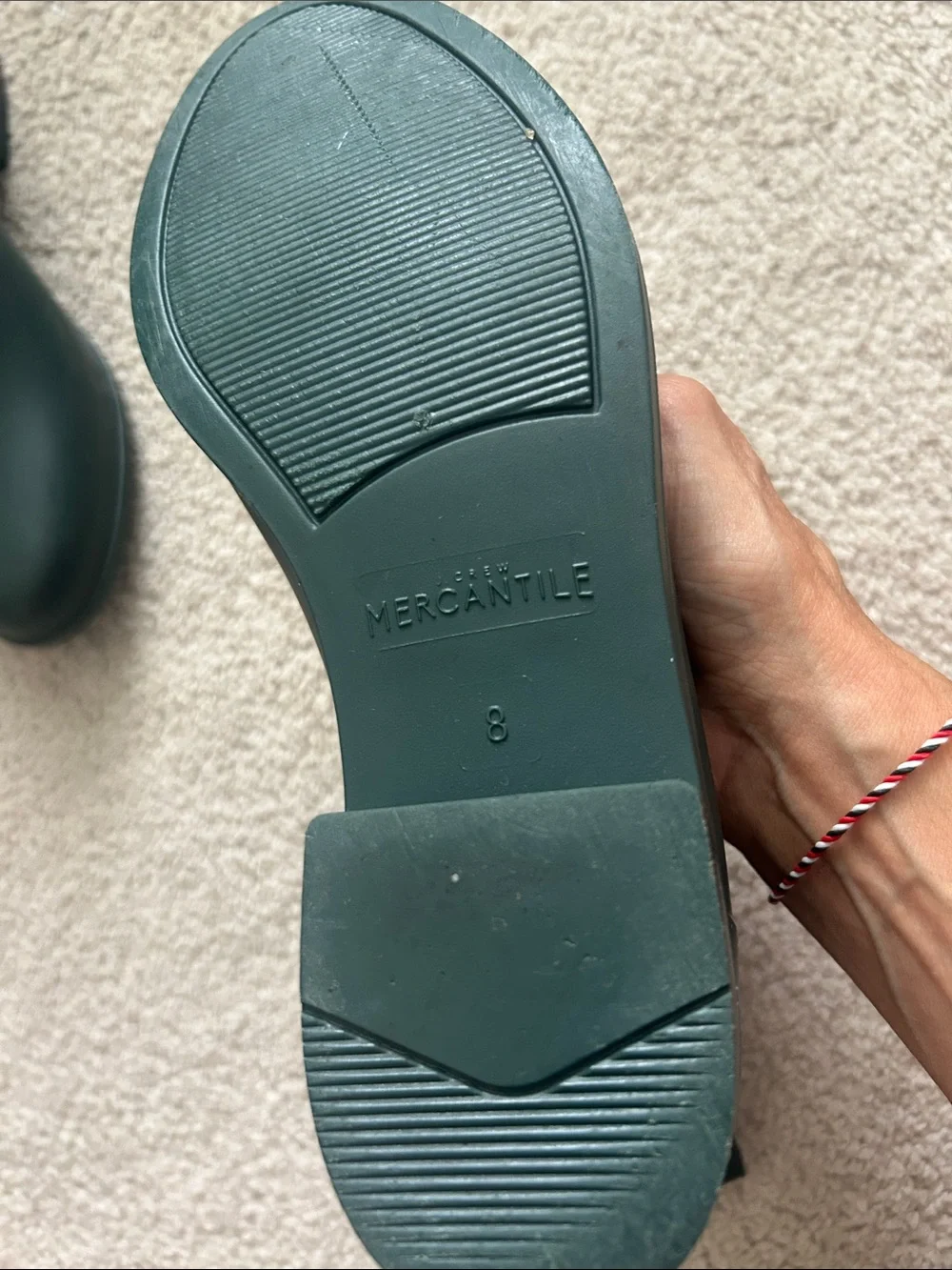J. Crew Women's Chelsea Rain Boots in Dark Green